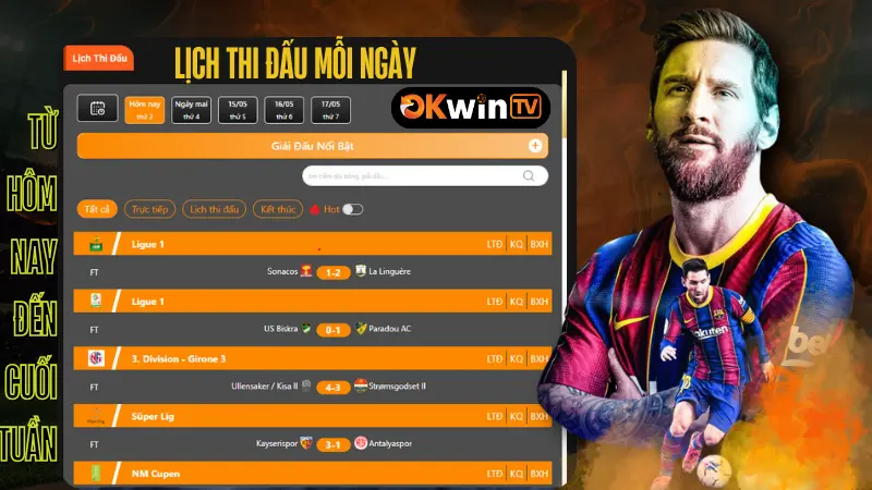 Xem lịch thi đấu bóng đá hôm nay, ngày mai và cuối tuần đầy đủ, chuẩn giờ Việt Nam